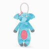 Hugsmart Products Inc Dog Toys Jumbo Animal Blue Elephant Rope Plush Squeaky Dog Toy