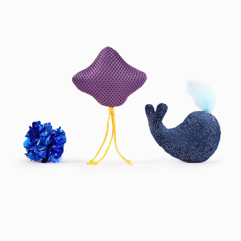 Hugsmart Products Inc Hugsmart Products Inc - HugSmart Pet - Ocean Pals | Whale&Stingray - Cat Toy