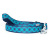 The Worthy Dog Leashes Bias Buffalo Navy/Teal Plaid Dog Leash