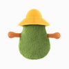 Hugsmart Products Inc dog toys Picnic Time Avocado with Flower Hat Squeaky Plush Dog Toy