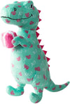 XO Rex Hearts with Pink Gift Plush Squeaky Dog Toy