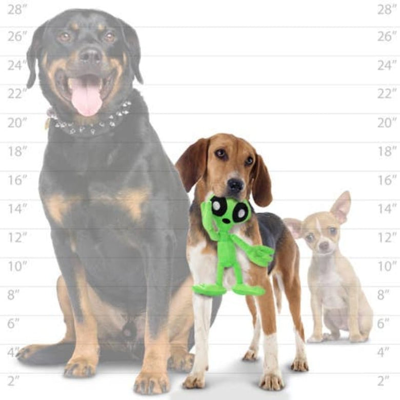 Tuffy Dog Toys - VIP Products dog toys Mighty Jr Liar Green Alien Plush Squeaky Dog Toy