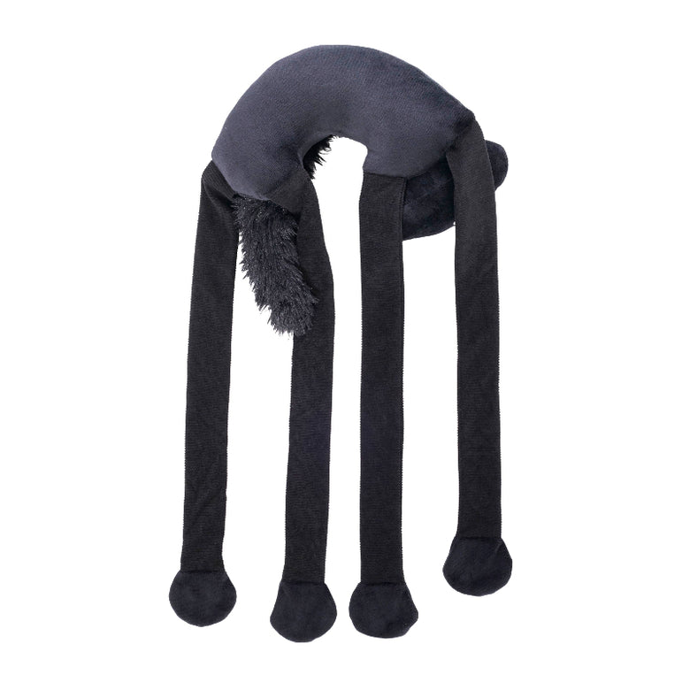 EcoZippy Halloween Crinkle Scaredy Black Cat Plush Squeaky Dog Toy