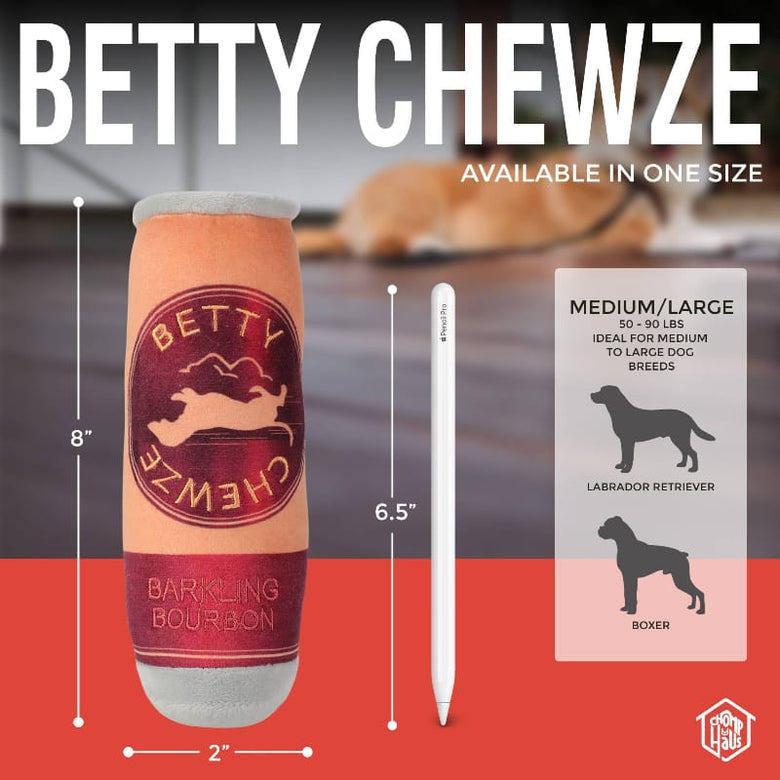 Chomp Haus Dog Toys Betty Chewze Plush Can Squeaky Dog Toy