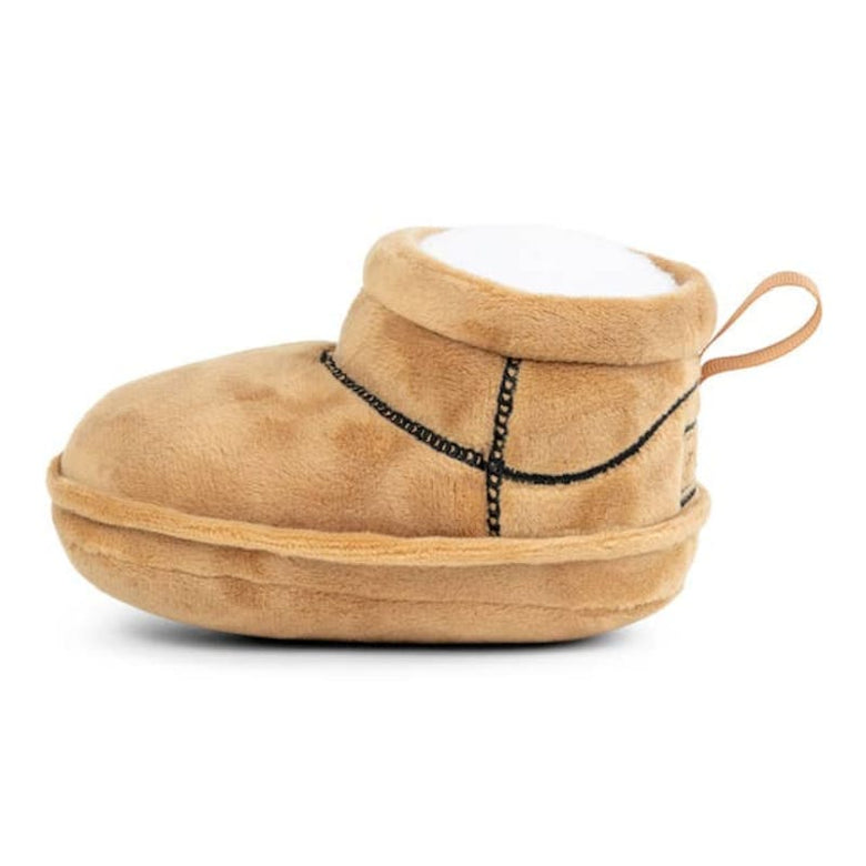 Muttzie dog toys PUGGG Tan Boot Plush Dog Toy