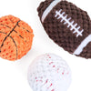 ZippyPaws dog toys SportsBallz Miniz Baseball, Football, Basketball Plush Dog Toy Set - 3 Pack