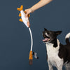 On The Line Fish on a Rod Plush Squeaky Rope Dog Toy