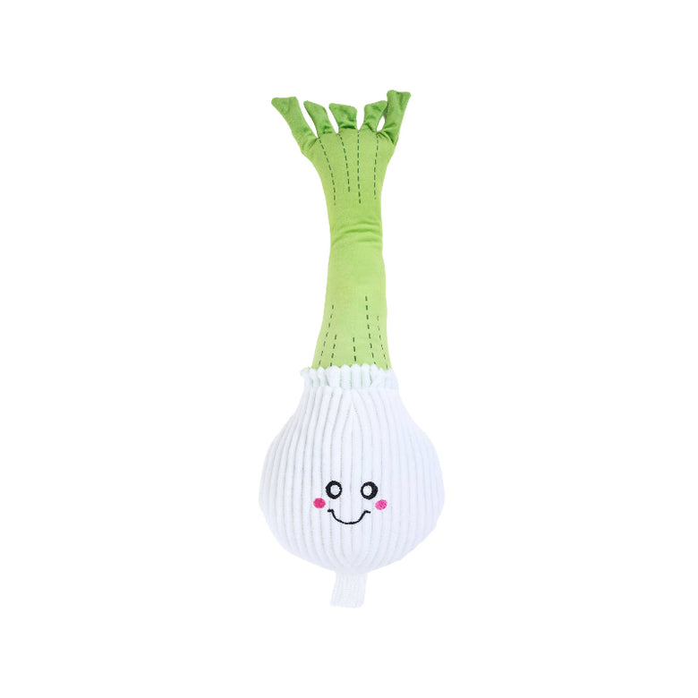 Jigglerz Fresh Onion Plush Squeaky Dog Toy