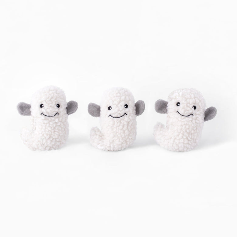 Halloween Burrow Coffin with Ghosts Interactive Dog Toy Set - 4 Pc