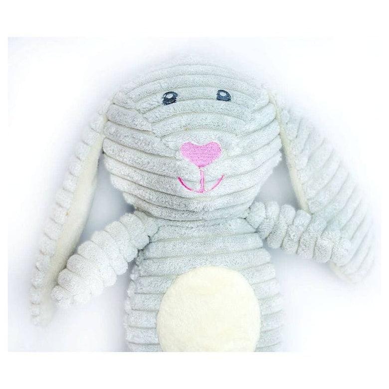 Thoozy dog toys Tuff & Cuddly Grey Bunny Easter Spring Squeaky Plush Dog Toy - 12.5"