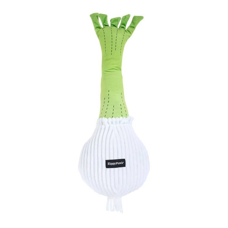 Jigglerz Fresh Onion Plush Squeaky Dog Toy