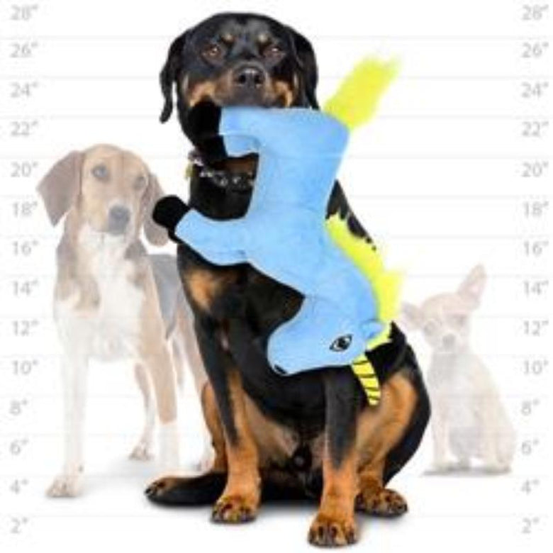 VIP Products/Tuffy dog toys Jr Mighty Lair Series Blue Unicorn Durable Tough Dog Toy - Jr Size