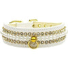 Mirage Pet Products Collars 16 / Wht Mini Faux Pearl & Crystel Set Pet Collar