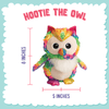 SnugArooz dog toys Hootie the Owl Rainbow Plush Dog Toy - 8"