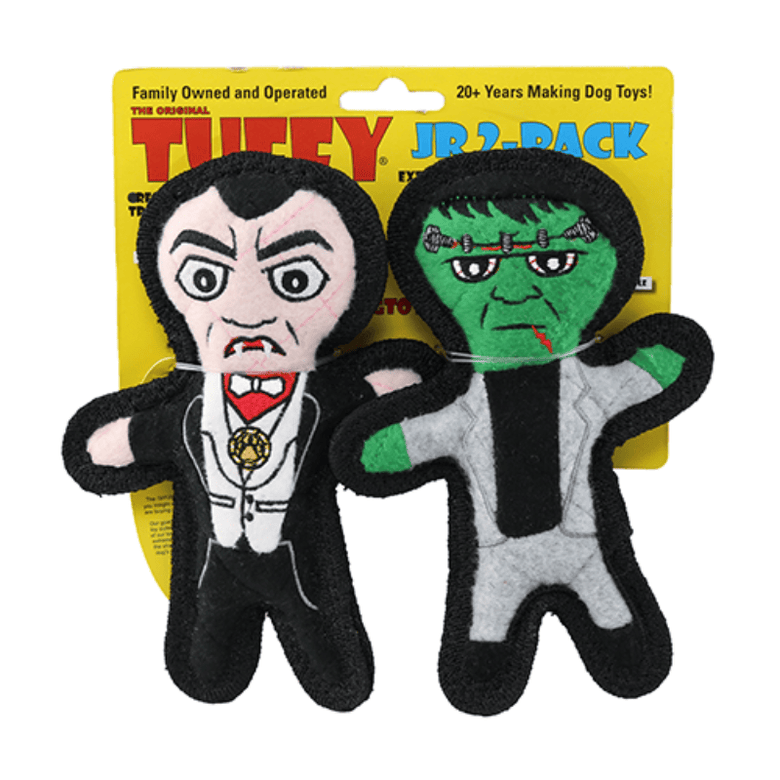 Tuffy Dog Toys - VIP Products dog toys Halloween Tuffy Jr Dracula & Frankenstein Durable Tough Dog Toy Set - 2 Pc