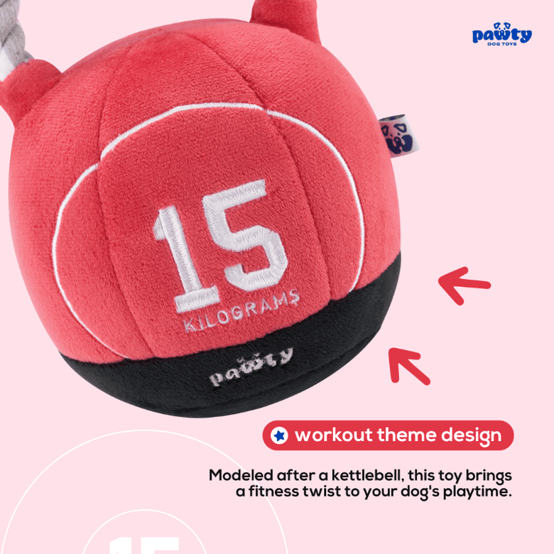 PAWTY Dog Toys dog toys Kettlebell Plush Tug Rope Interactive Dog Toy