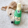 ZippyPaws dog toys Happy Hour Crusherz Champagne Bottle Squeaky Plush Dog Toy