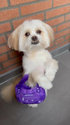 Pawlenciaga Purple HandBag Plush Squeaker Dog Toy