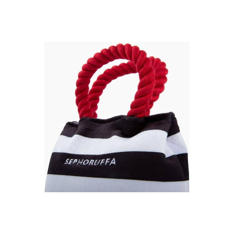 Muttzie dog toys Sephoruffa Shopping Bag Plush Rope Dog Toy