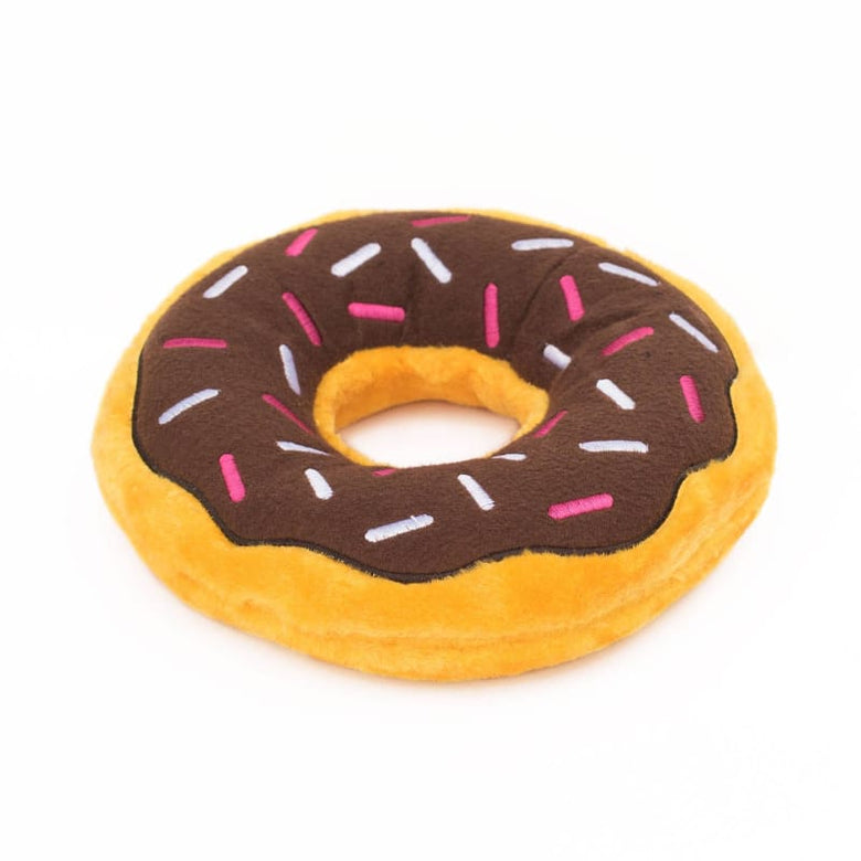 ZippyPaws dog toys Jumbo Donutz Chocolate Sprinkles Squeaky Dog Toy