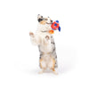 Rocket Man Patriotic Red Wht Blue Plush Squeak Dog Toy - 2 Sizes