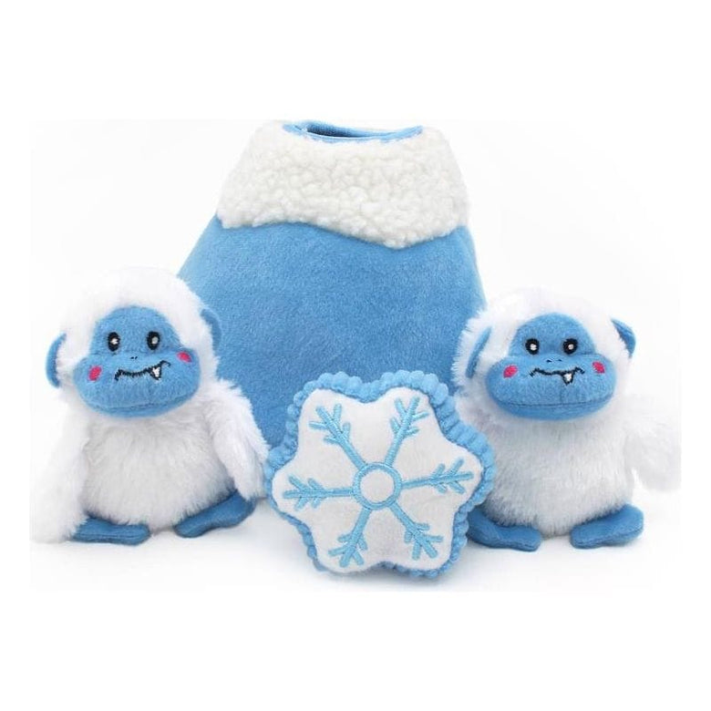 ZippyPaws dog toys Yeti Mountain Holiday Burrow Christmas Interactive Dog Toy