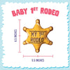 SnugArooz dog toys Baby 1st Rodeo Star Badge Yellow Crinkle Plush Squeak Dog Toy