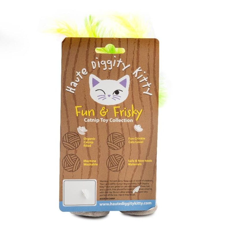 Haute Diggity Dog Cat Toys White Paw (Mango & Lime) Cat Toys - 2 Pc