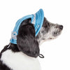 Pet Life Hats MD Sea Spot Sun UV Protectant Adjustable Pink with Polka Dot Trim Pet Hat Cap