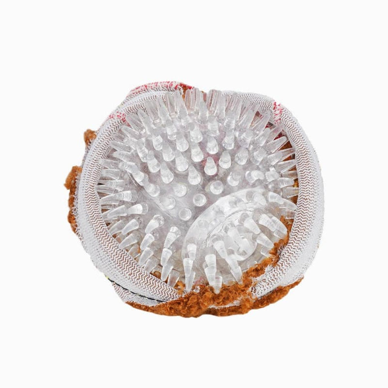 Hugsmart Products Inc dog toys Food Party Spaghetti Meatball Ball Plush Dog Toy