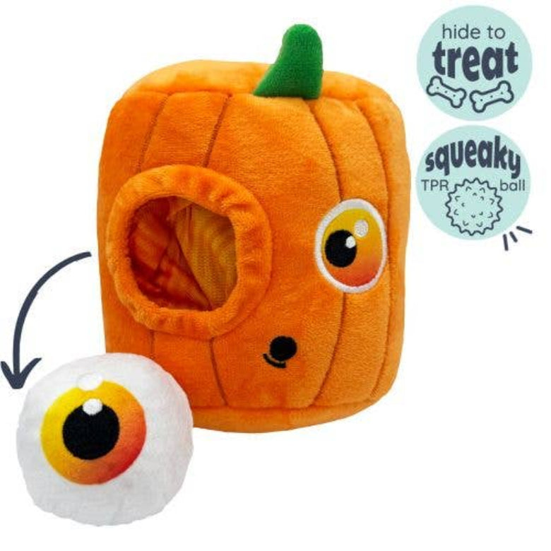 Halloween Spooky Pumpkin Pop-Eye Pop ‘n Fetch Plush Fall Season Dog Toy