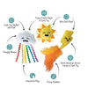 Petshop by Fringe Studio Cat Toys Purr-fect Weather Plush Summer Cat Toy Set - 3pc