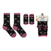 Extreme Fit Wholesale Pet Socks Rainbow Black / Pink Matching Pet & Owner Fun Socks - One Size Fits Most