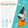 Haute Diggity Dog dog toys Barkin Bag Orange Plush Squeak Dog Toy