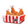 PAWTY Dog Toys dog toys Pawty's Fried Chicken Interactive Plush Squeak Dog Toy Set - 4 Pc