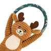 Christmas Holiday Season RopeTugz Reindeer Green Rope Plush Squeaky Tug Dog Toy