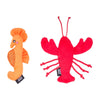 ZippyClaws Cat Toys Seahorse and Lobster Mesh Mates Plush Cat Toy Set - 2 Pack