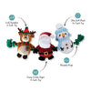 PetShop by Fringe Studio Toys Christmas Crew Holiday Plush Squeak Dog Toy Set