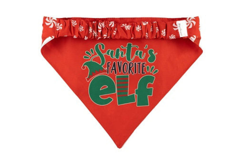 Happy Holidays Christmas Reversible Pet Bandana
