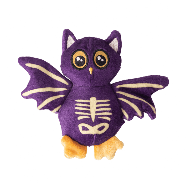 SnugArooz dog toys Halloween Baby Skel-E-Bat Purple Plush Squeak Dog Toy