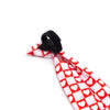The Worthy Dog Bow Tie Colorblock Hearts Red & White Neck-Tie Pet Collar Attachment - Size Lg