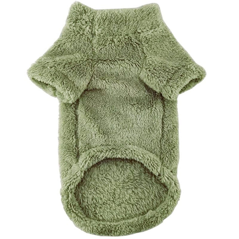 Doggie Design SWEATERS Moss Green Soft Warm Plush Dog Pullover