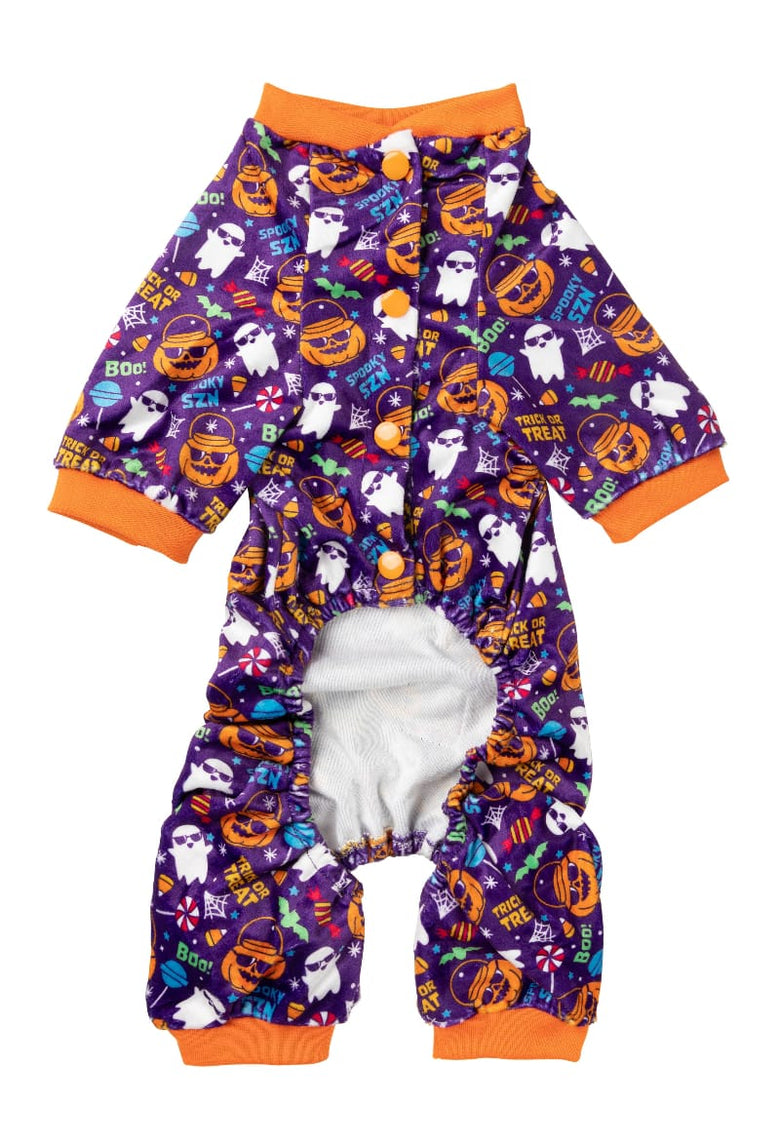 FuzzYard Pajamas Halloween Purple Trick or Treat Spooky Dog Pajamas