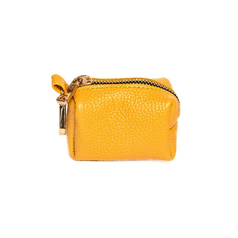 Neighborwoof Waste Bag Dispenser Canary Yellow Handcrafted Leather Pet Waste Bag Case/ Dispenser