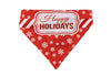 Happy Holidays Christmas Reversible Pet Bandana