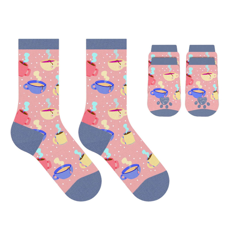 Extreme Fit Wholesale Extreme Fit Wholesale - Matching Pet And Owner Fun Socks - Hot Cocao