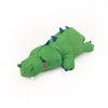 Snooziez w/Shhhqueaker Green Corduroy Alligator Dog Toy
