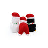 ZippyPaws dog toys Holiday Miniz Festive Animals Plush Squeaky Christmas Dog Toy Set - 3 Pk