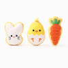Hugsmart Products Inc dog toys Hoppin' Easter Fun Cookies Spring Plush Squeaky Dog Toy Set - 3 Pk