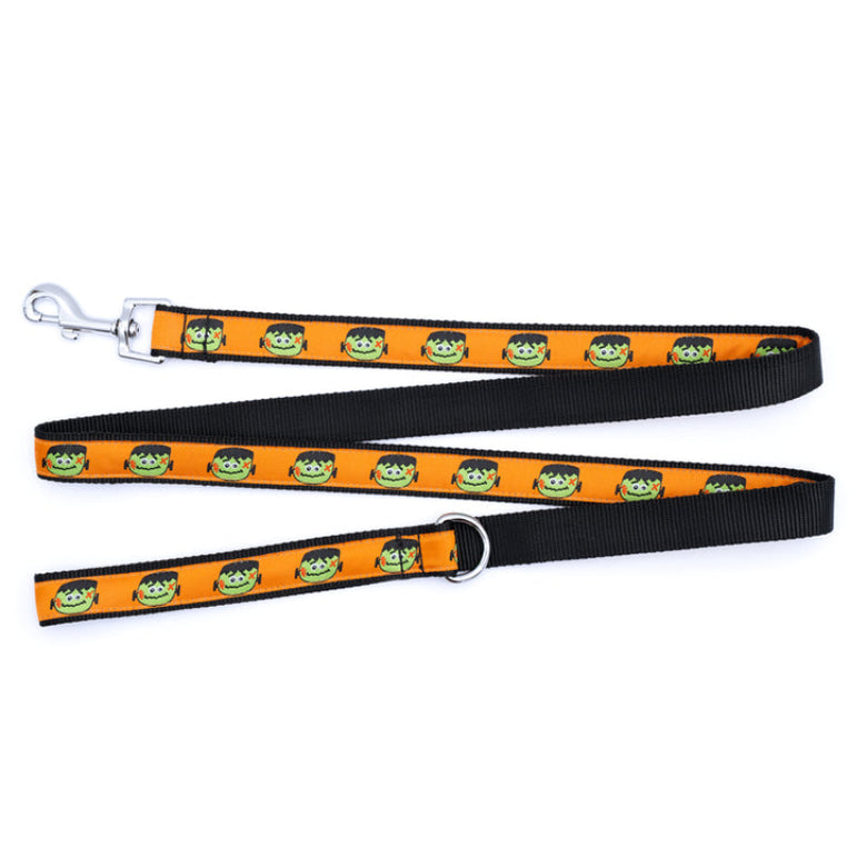 Halloween Season Orange Frank Dog Leash - Large